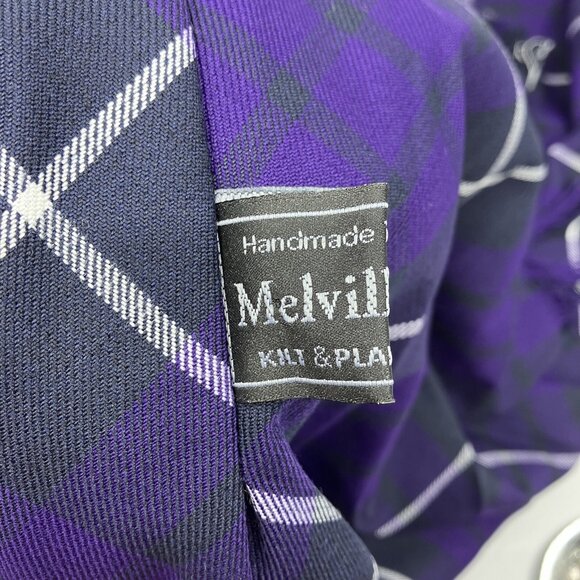 Melville Kilts Purple Fly Plaid Tartan & Brooch Set Scottish Celtic - Picture 5 of 7